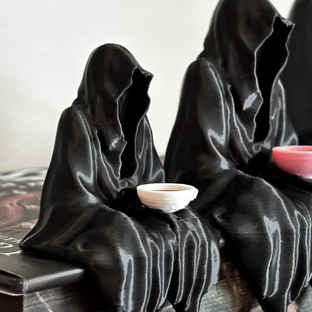 ACOTAR Suriel Holding Book or Teacup / Bookshelf Grim Reaper / Ghost / Death Figurine