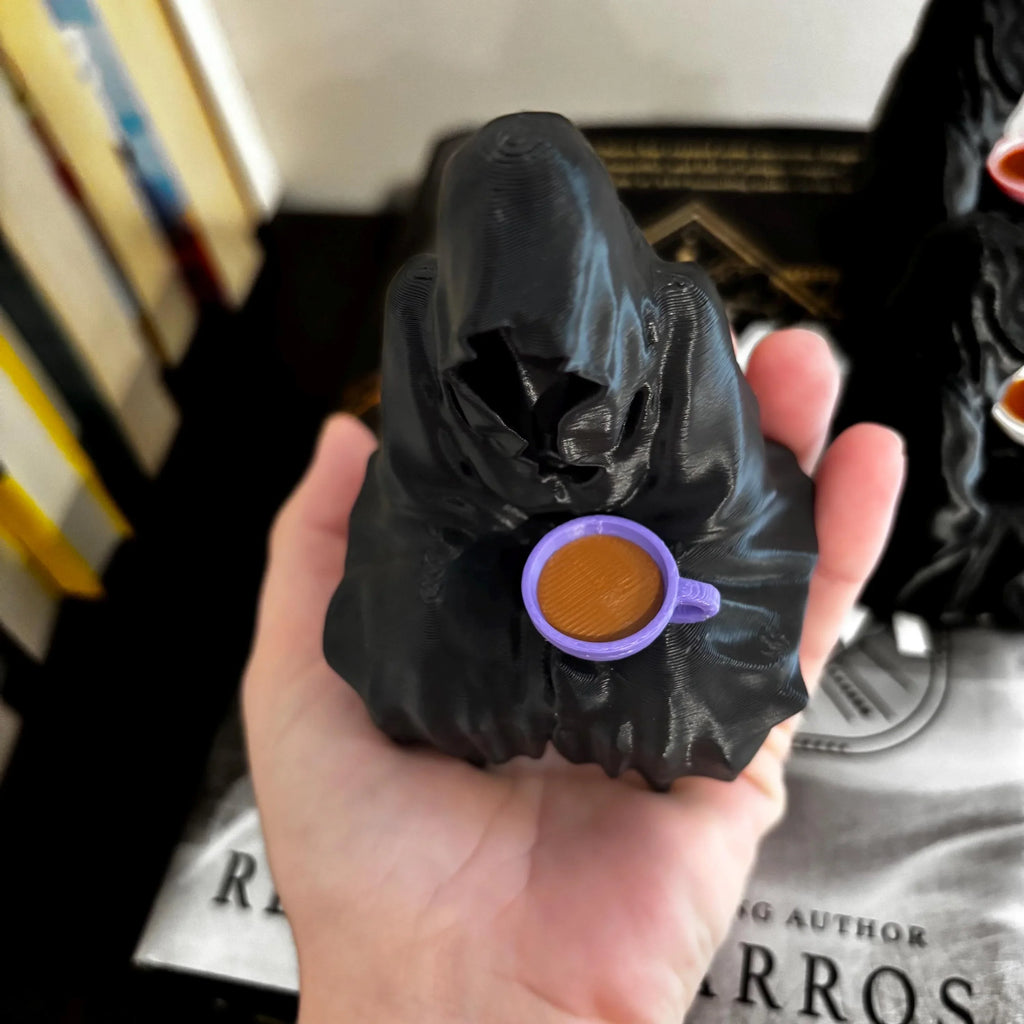 ACOTAR Suriel Holding Book or Teacup / Bookshelf Grim Reaper / Ghost / Death Figurine