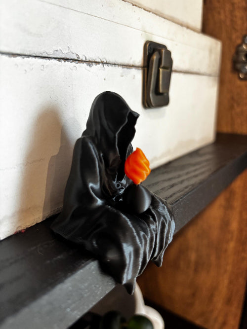 AMMO Pisspot Grim Reaper Figurine / Ghost / Death / Suriel: 3D Printed Bookshelf Decor, Bookish Gift
