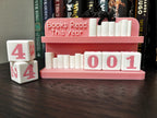 Arched Books Read 0-999 Counter: Bookworm Decor with Dice - Track Reading Progress with this Decorative Piece for Book Lovers