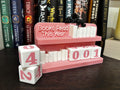 Arched Books Read 0-999 Counter: Bookworm Decor with Dice - Track Reading Progress with this Decorative Piece for Book Lovers