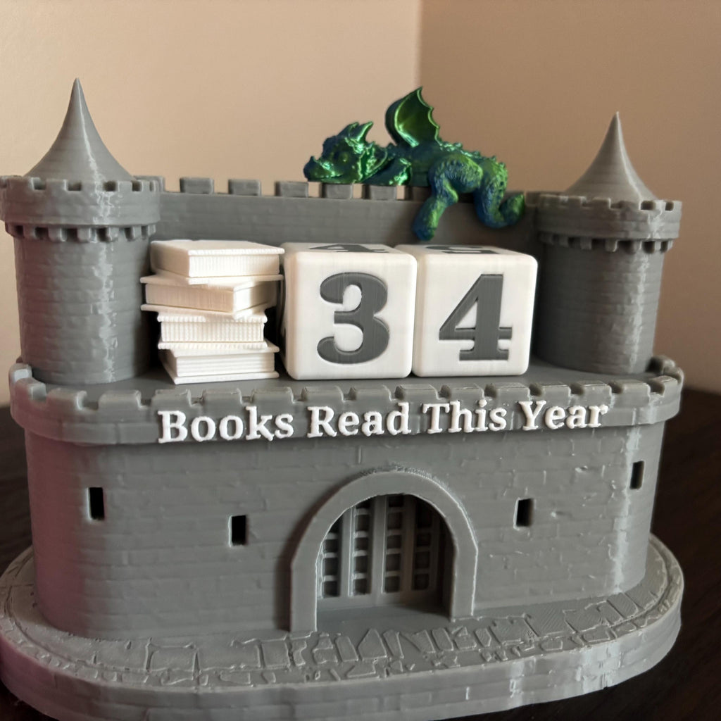 Books Read Castle Counter 0-999 Books: Bookworm Decor w/ Dice - Track Reading Progress with this Decorative Piece for Book Lovers