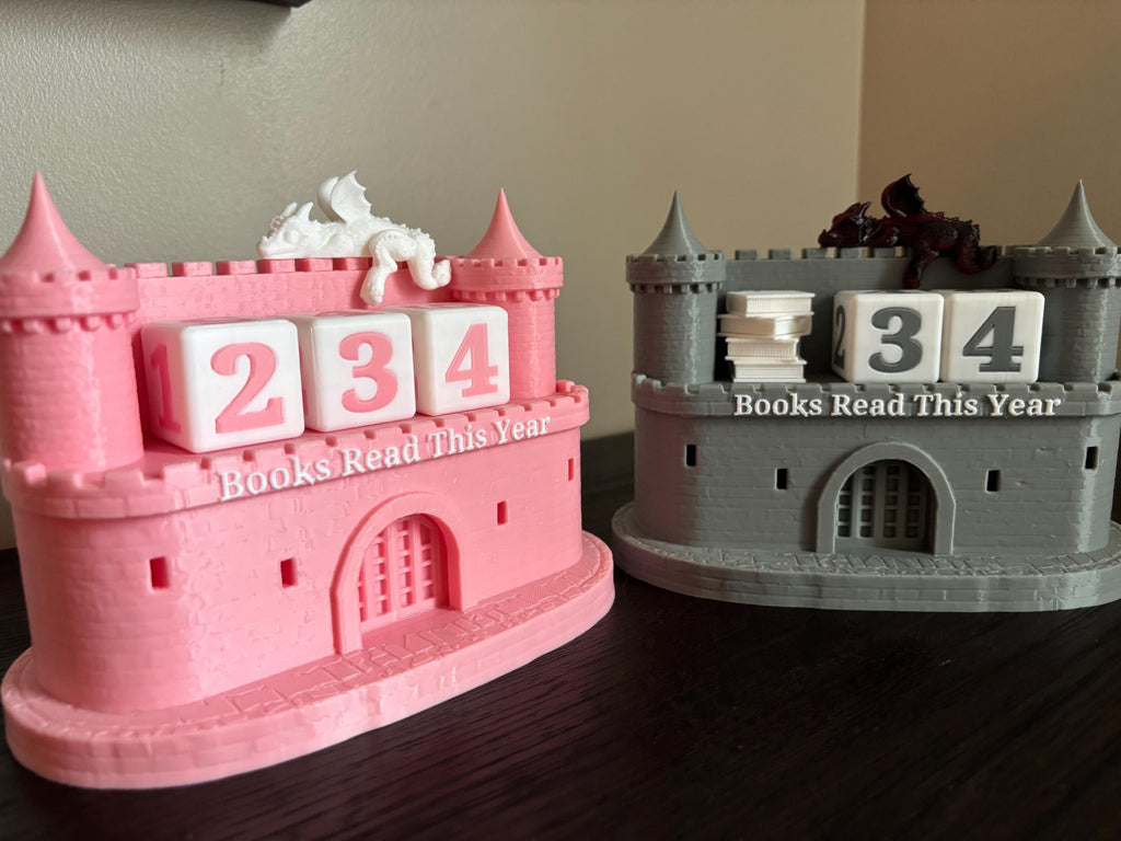 Books Read Castle Counter 0-999 Books: Bookworm Decor w/ Dice - Track Reading Progress with this Decorative Piece for Book Lovers