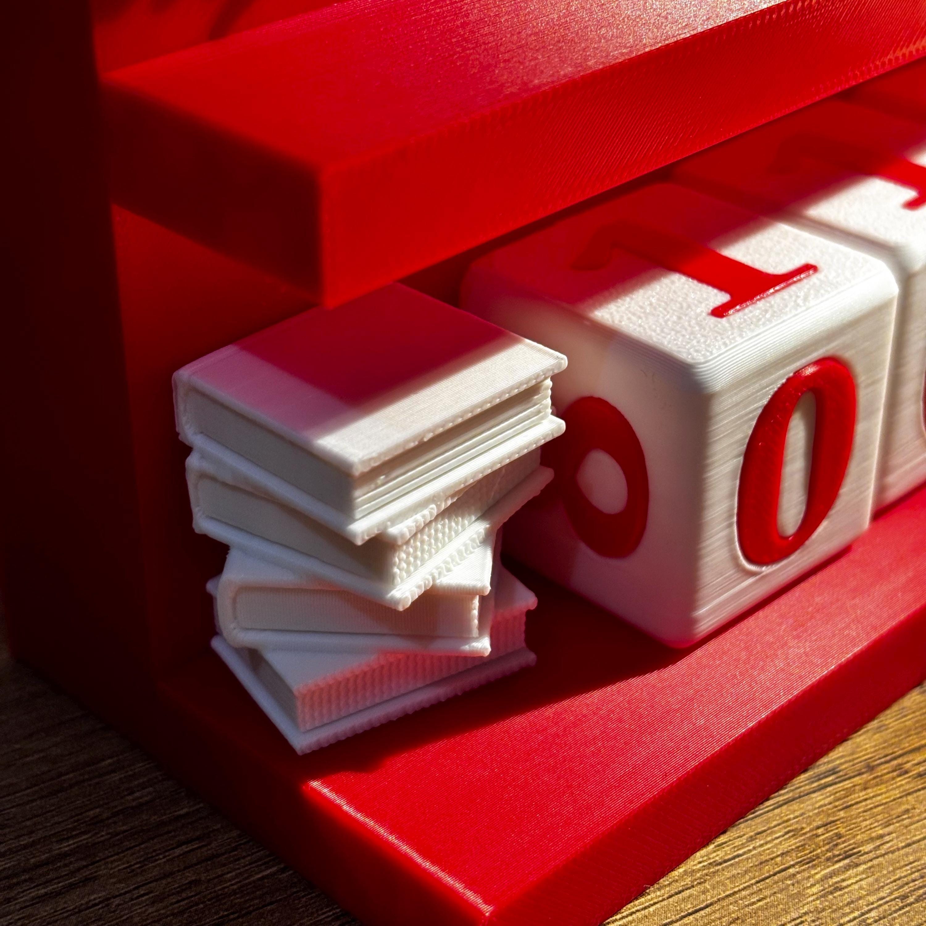 Books in My Library Counter 1000+: Bookworm Decor with Dice - Track Reading Progress with this Decorative Piece for Book Lovers
