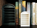 Bookshelf Bookends & Alignment Tool: Aligner and Pusher with Dust Remover, Customizable Colors, Book Swag, Library, Bookish Gift, Reading