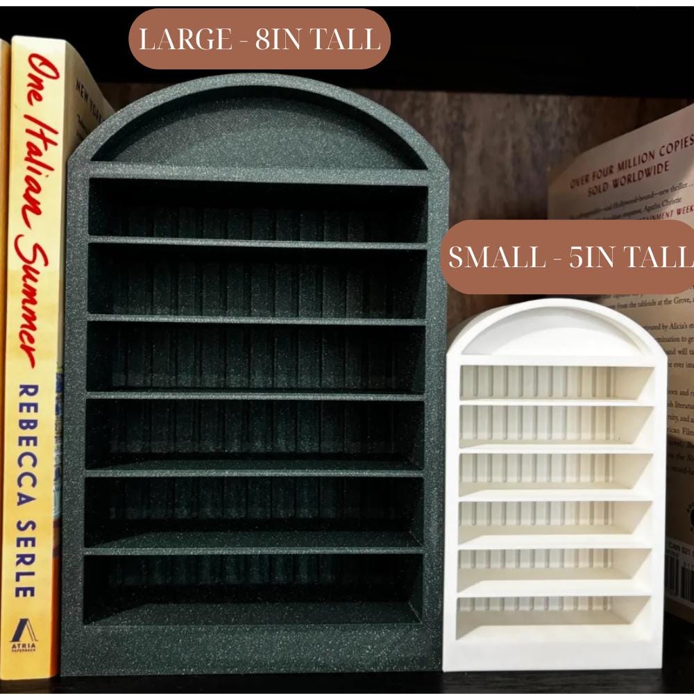 Bookshelf Bookends & Alignment Tool: Aligner and Pusher with Dust Remover, Customizable Colors, Book Swag, Library, Bookish Gift, Reading
