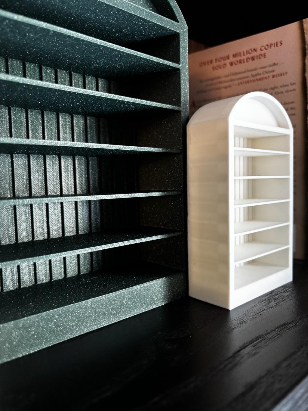 Bookshelf Bookends & Alignment Tool: Aligner and Pusher with Dust Remover, Customizable Colors, Book Swag, Library, Bookish Gift, Reading