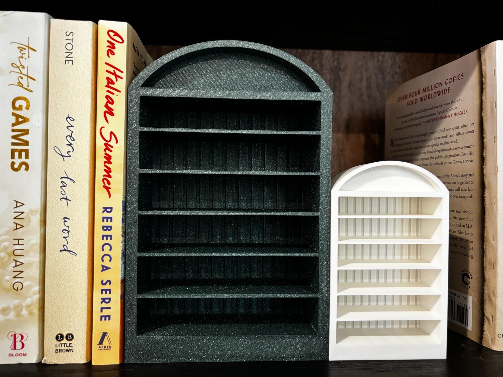 Bookshelf Bookends & Alignment Tool: Aligner and Pusher with Dust Remover, Customizable Colors, Book Swag, Library, Bookish Gift, Reading