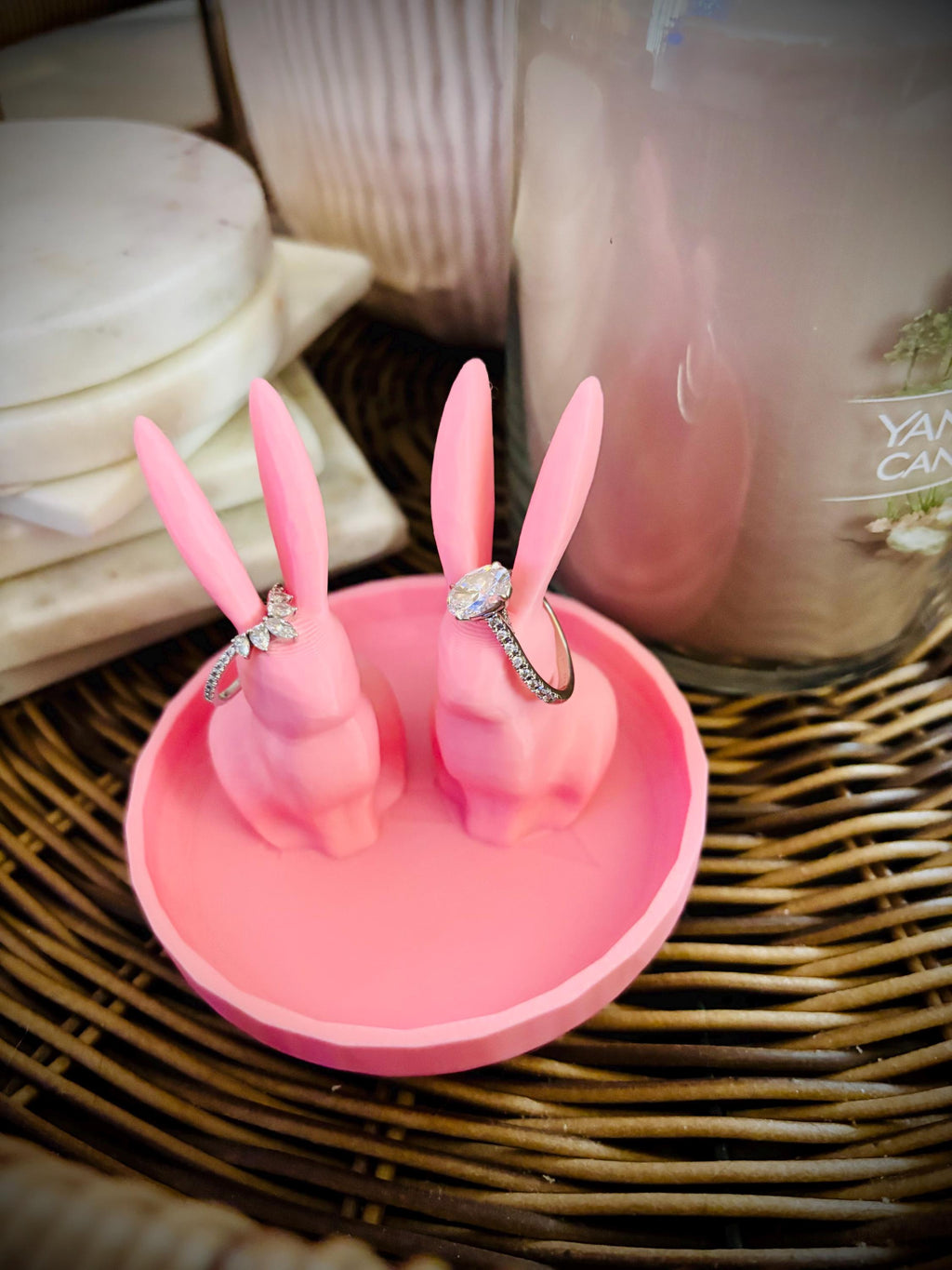 Bunny Ring Holder | Jewelry Dish & Organizer | Cute Ring Tree | Engagement Gift | Bohemian | Minimalistic Design | Easter Gift __etsy:6766156705