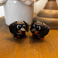Custom Flexi Wiener / Dachshund Dog Figurine: Personalized Color Combinations Available