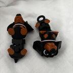 Custom Flexi Wiener / Dachshund Dog Figurine: Personalized Color Combinations Available