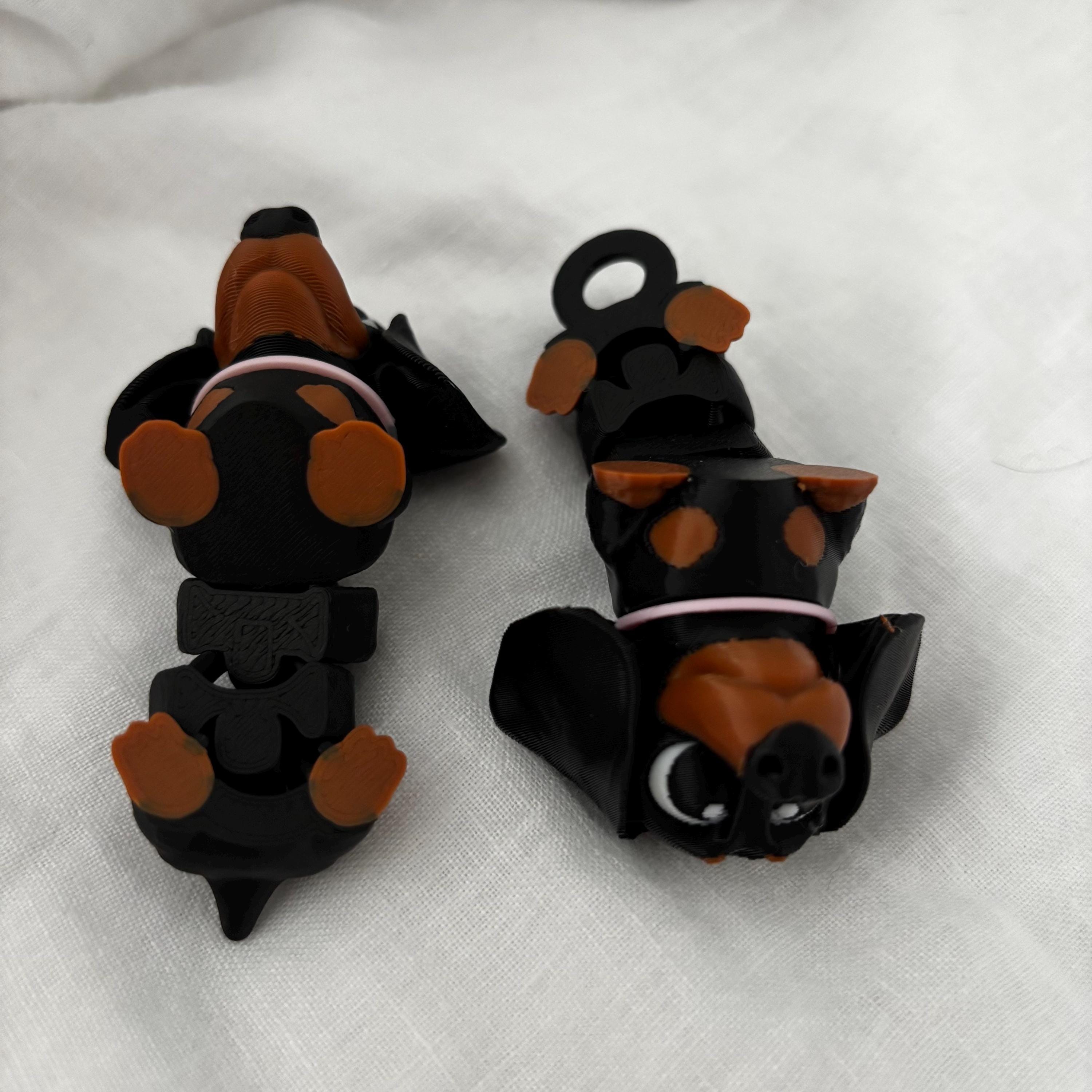 Custom Flexi Wiener / Dachshund Dog Figurine: Personalized Color Combinations Available