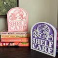 Customized Shelf Care Library Sign, Custom Bookshelf Sign for Book Nook, Bookish Decor, Book Lover Gift, Readers Gift