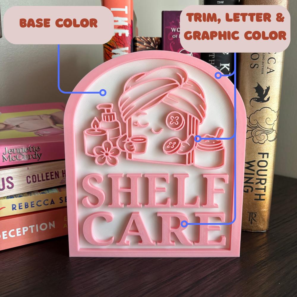 Customized Shelf Care Library Sign, Custom Bookshelf Sign for Book Nook, Bookish Decor, Book Lover Gift, Readers Gift