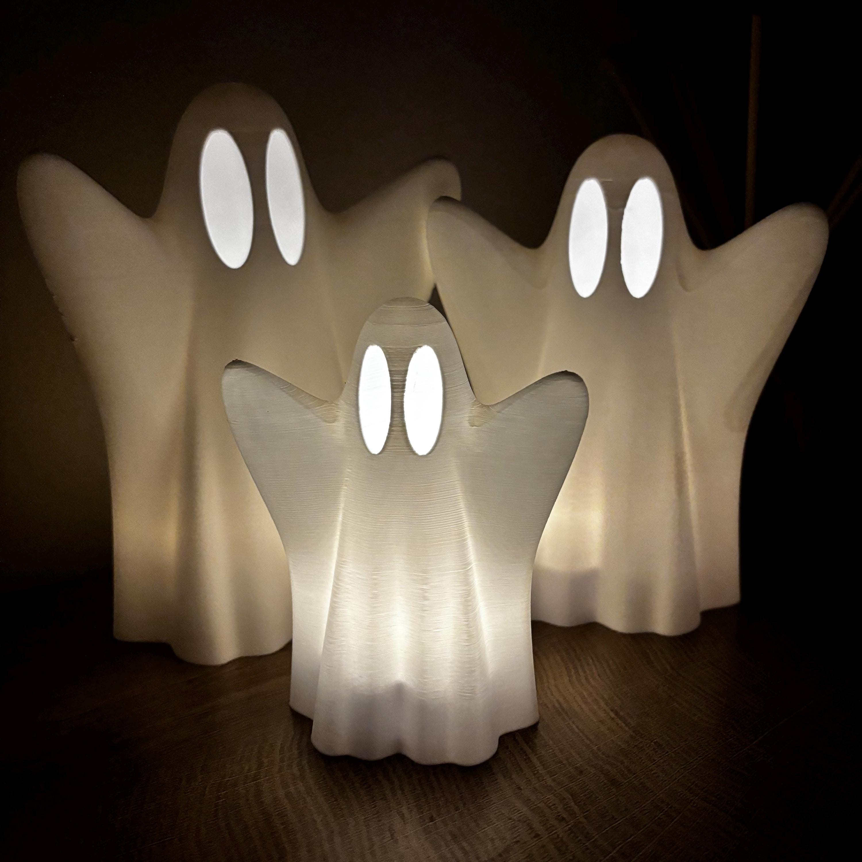 3D Printed Tealight Ghost Family: Spooky Halloween Decor