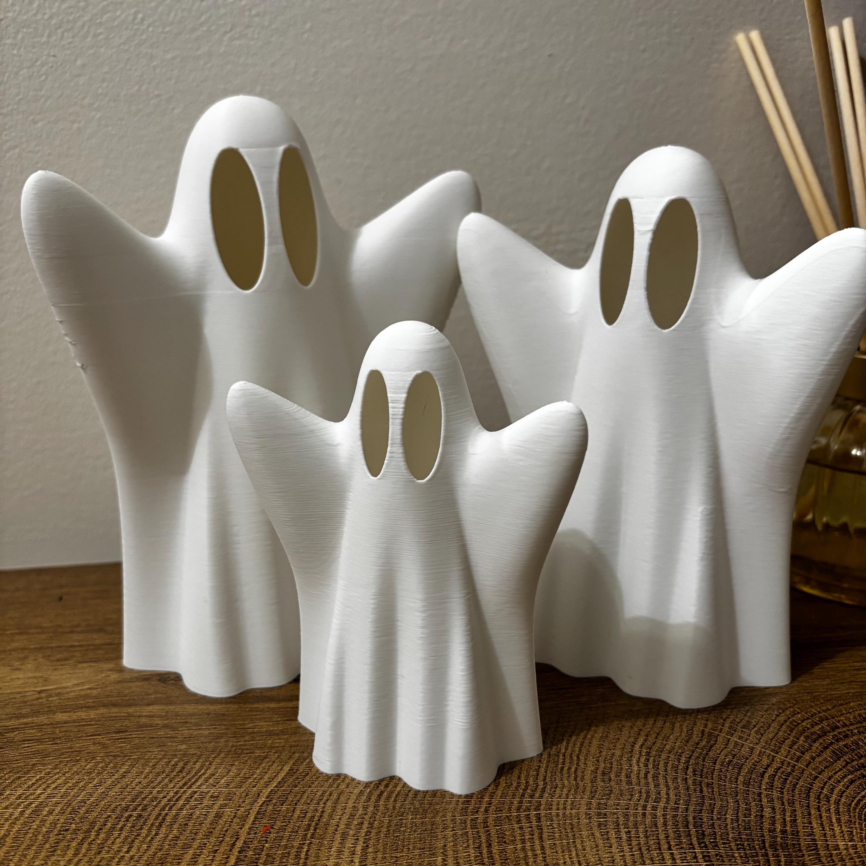 3D Printed Tealight Ghost Family: Spooky Halloween Decor