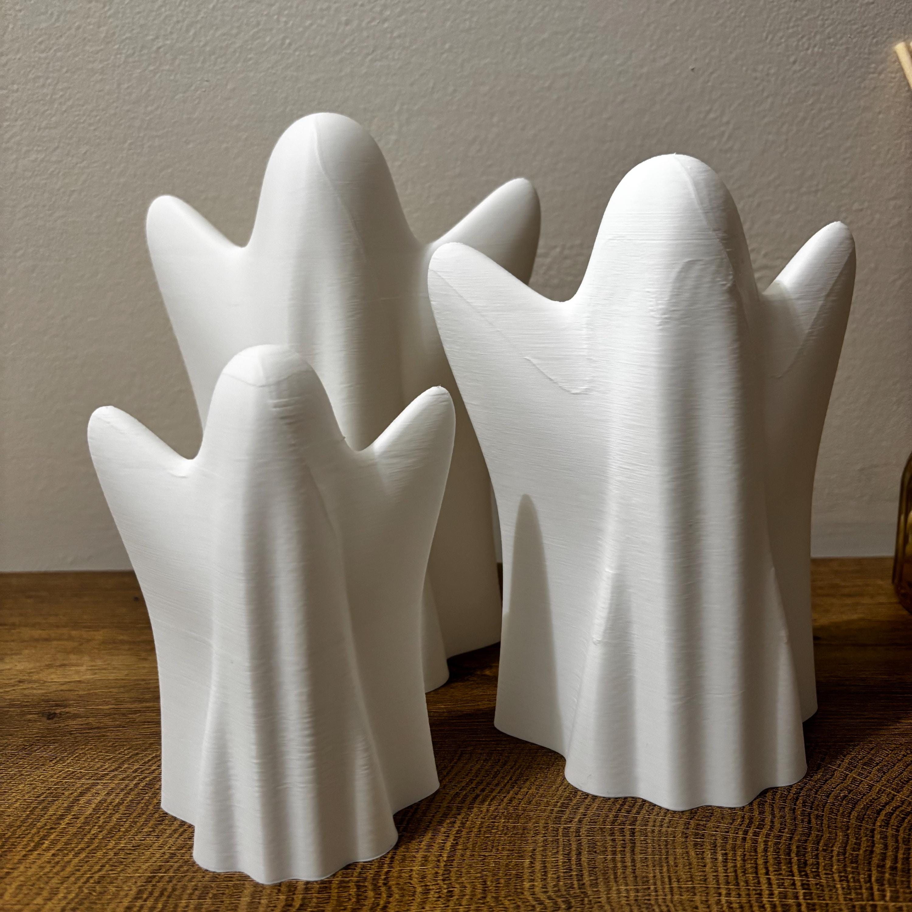 3D Printed Tealight Ghost Family: Spooky Halloween Decor