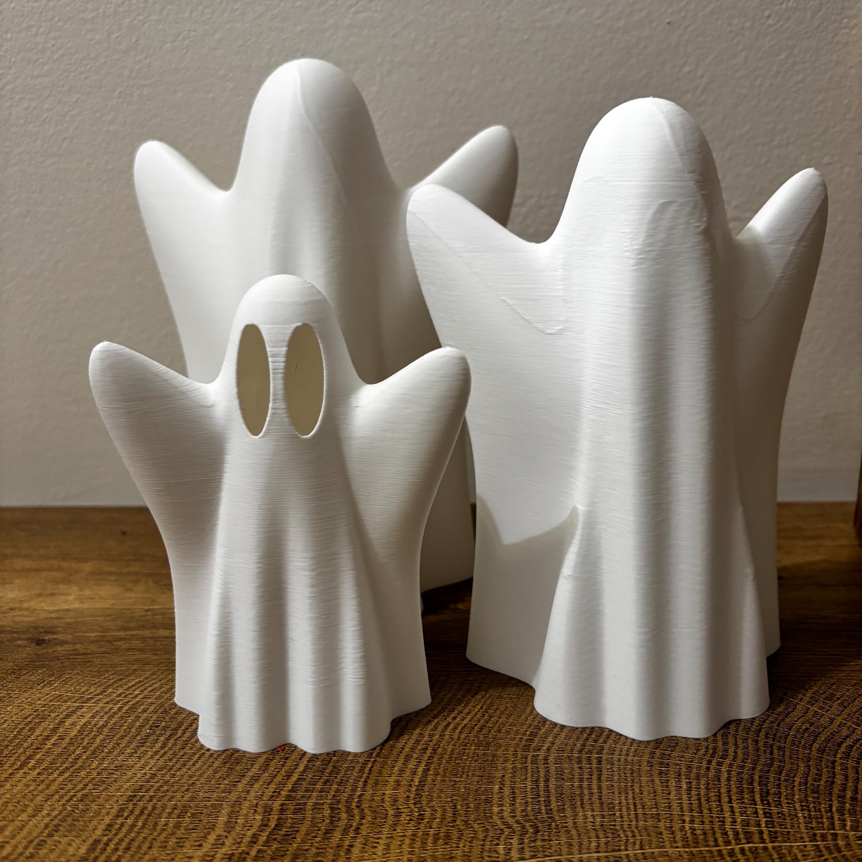 3D Printed Tealight Ghost Family: Spooky Halloween Decor