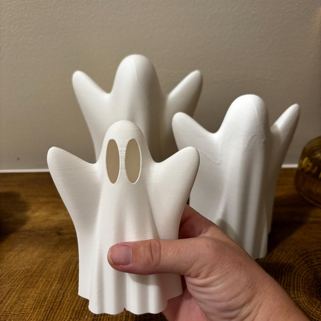 3D Printed Tealight Ghost Family: Spooky Halloween Decor