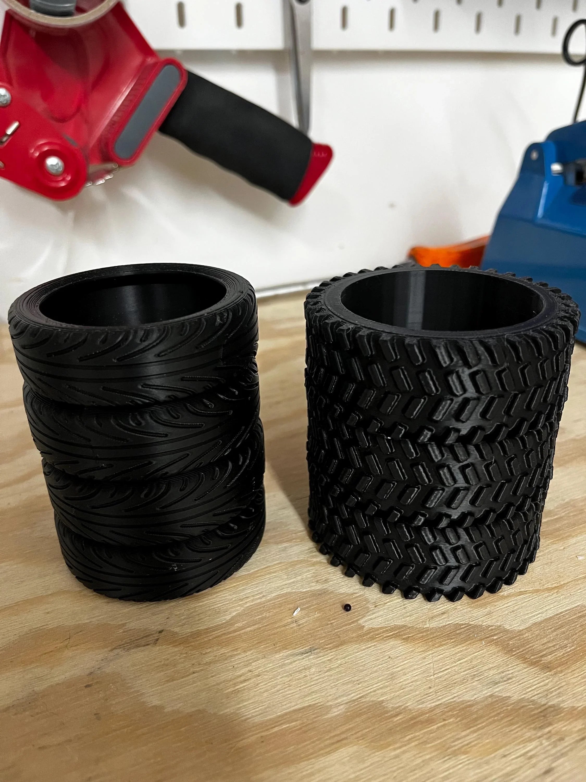 3D Printed Tire Stack Pen Holder: Car Guy Desk Organizer
