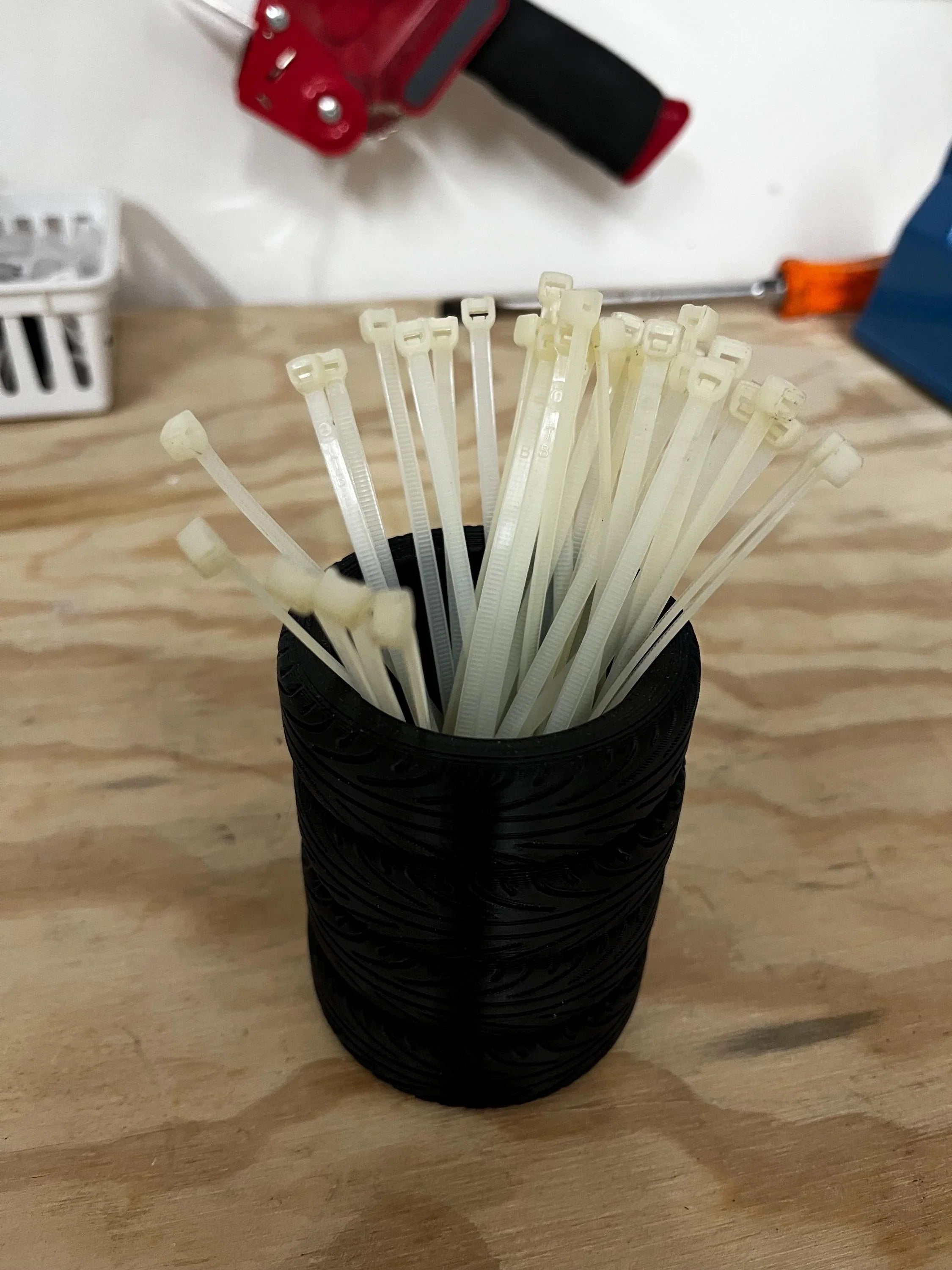 3D Printed Tire Stack Pen Holder: Car Guy Desk Organizer