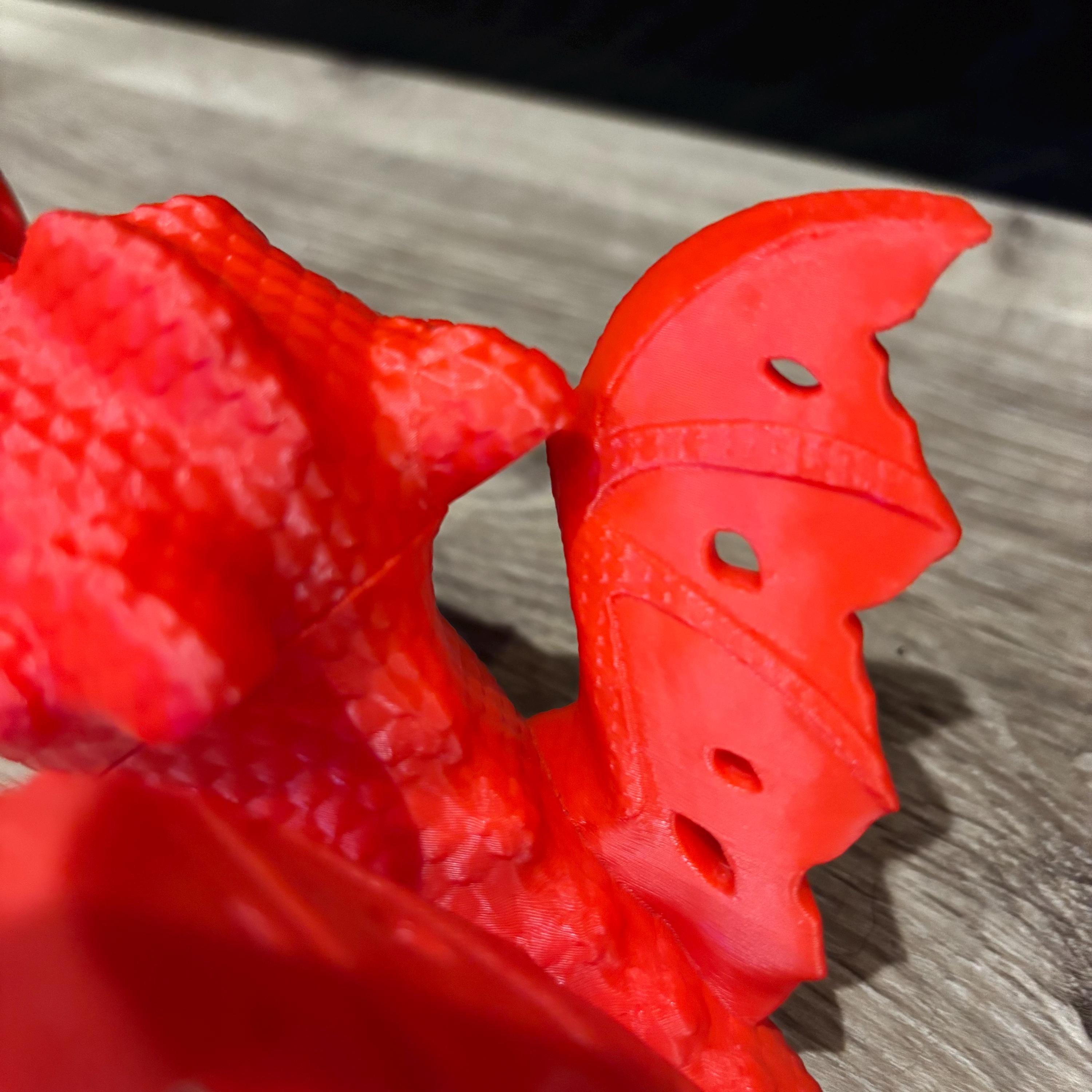Fire Dragon Bookend: 3D Printed Fantasy Fourth Wing Empyrean Series Bookish Decor