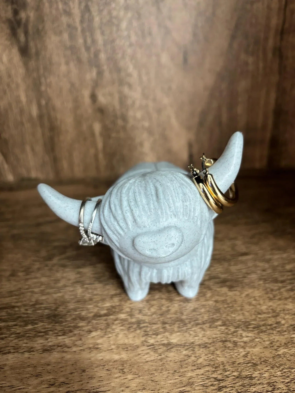 Highland Cow Ring Holder: Custom 3D Printed Farmhouse Jewelry Organizer