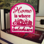 Home is where the books are -  Book Decor Sign, Bookshelf Sign for Book Nook, Bookish Decor, Book Lover Gift, Readers Gift __etsy:7928670379