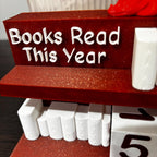 Large Books Read Counter 0-999: Bookworm Decor with Dice - Track Reading Progress with this Decorative Piece for Book Lovers