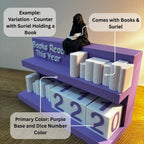 Large Books Read Counter 0-999: Bookworm Decor with Dice - Track Reading Progress with this Decorative Piece for Book Lovers