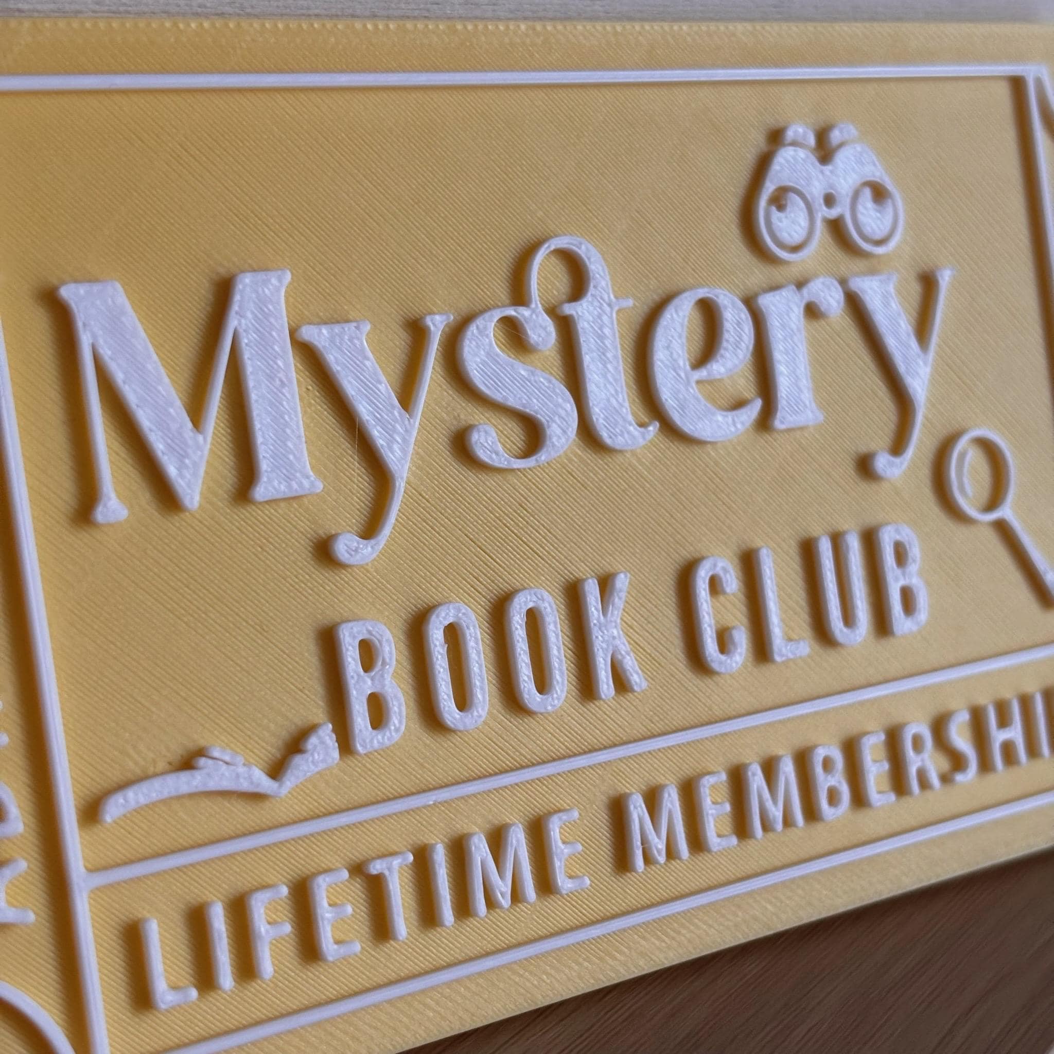 Mystery Book Club Ticket Display | You Choose Colors! | Bookmark or Bookish Gift | 3D Printed Library Decor __etsy:8095951669