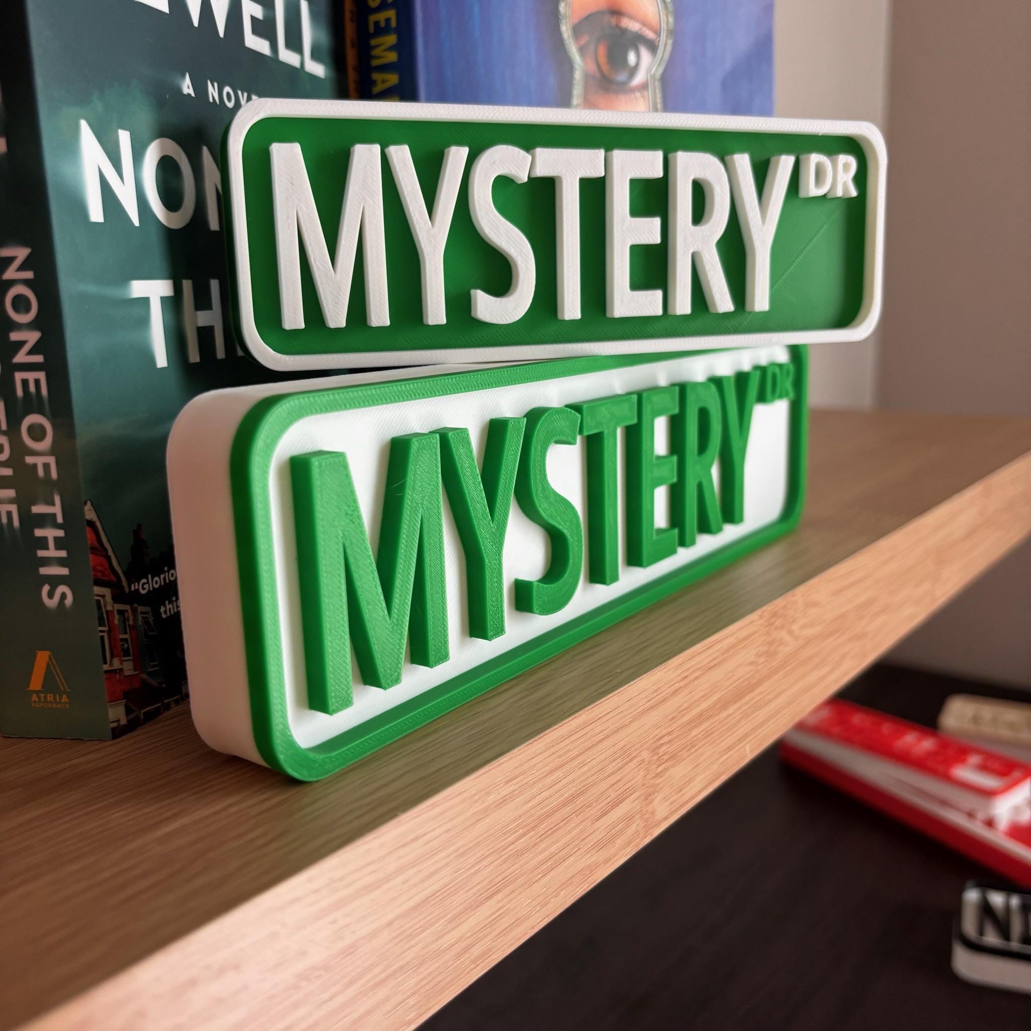 Mystery Dr Street Sign: You Choose Colors & Sizes | 3D Printed Library Decor __etsy:8091354128