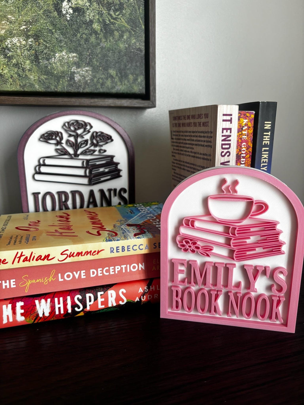 Personalized Book Nook Sign, Custom Bookshelf Sign for Library, Bookish Decor, Book Lover Gift, Readers Gift