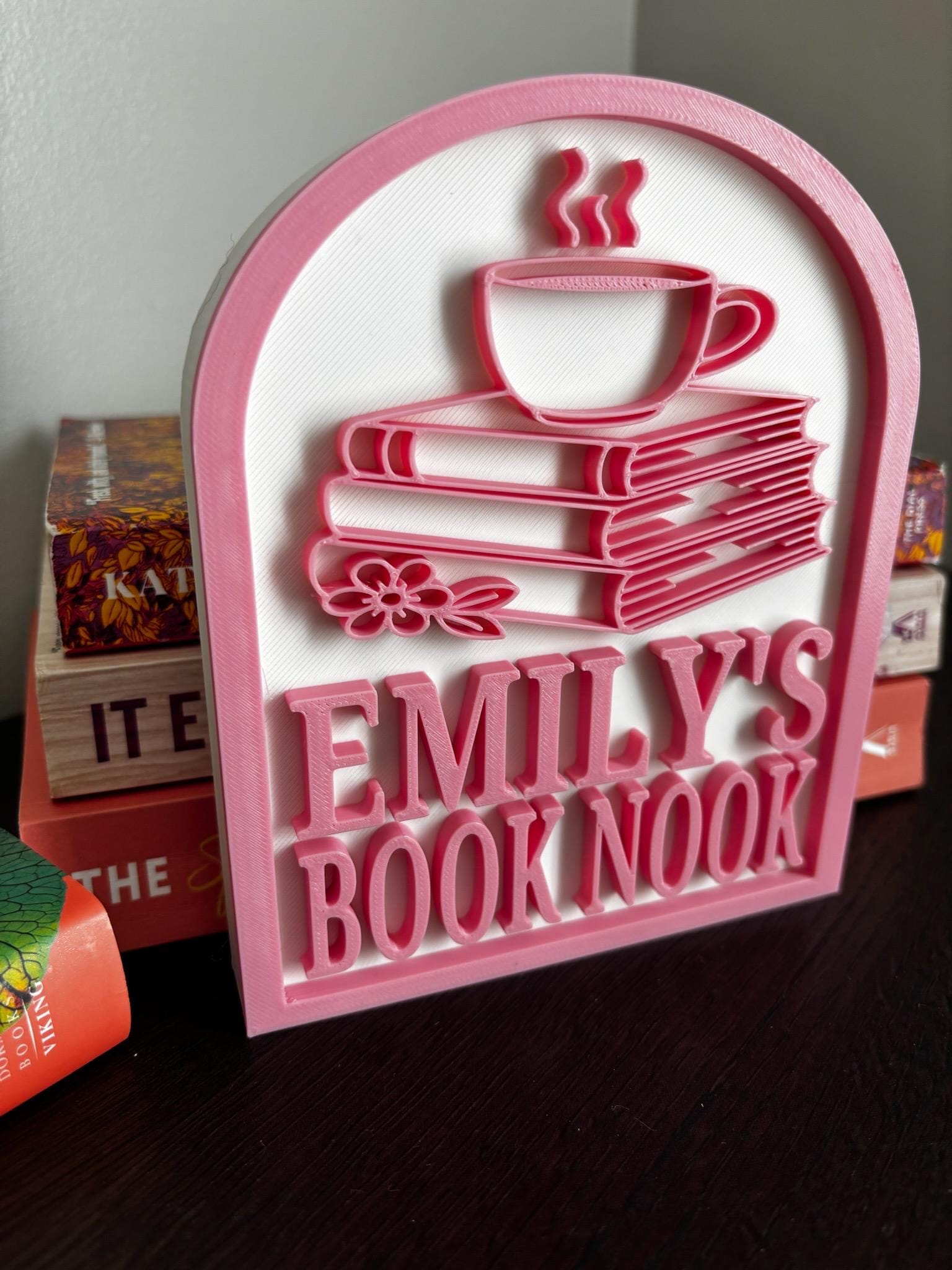 Personalized Book Nook Sign, Custom Bookshelf Sign for Library, Bookish Decor, Book Lover Gift, Readers Gift