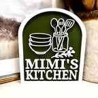 Personalized Kitchen Sign, Custom Sign for Shelf, Countertop Decor, Gift for Family Chef, Cooks Gift