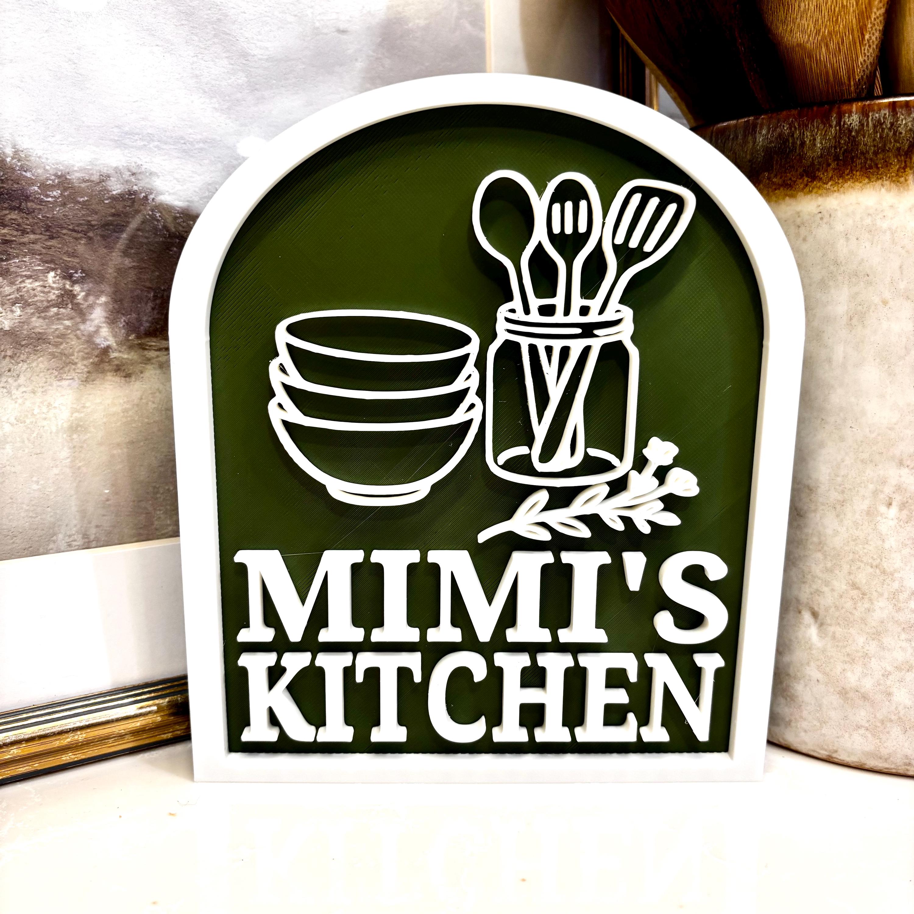 Personalized Kitchen Sign, Custom Sign for Shelf, Countertop Decor, Gift for Family Chef, Cooks Gift