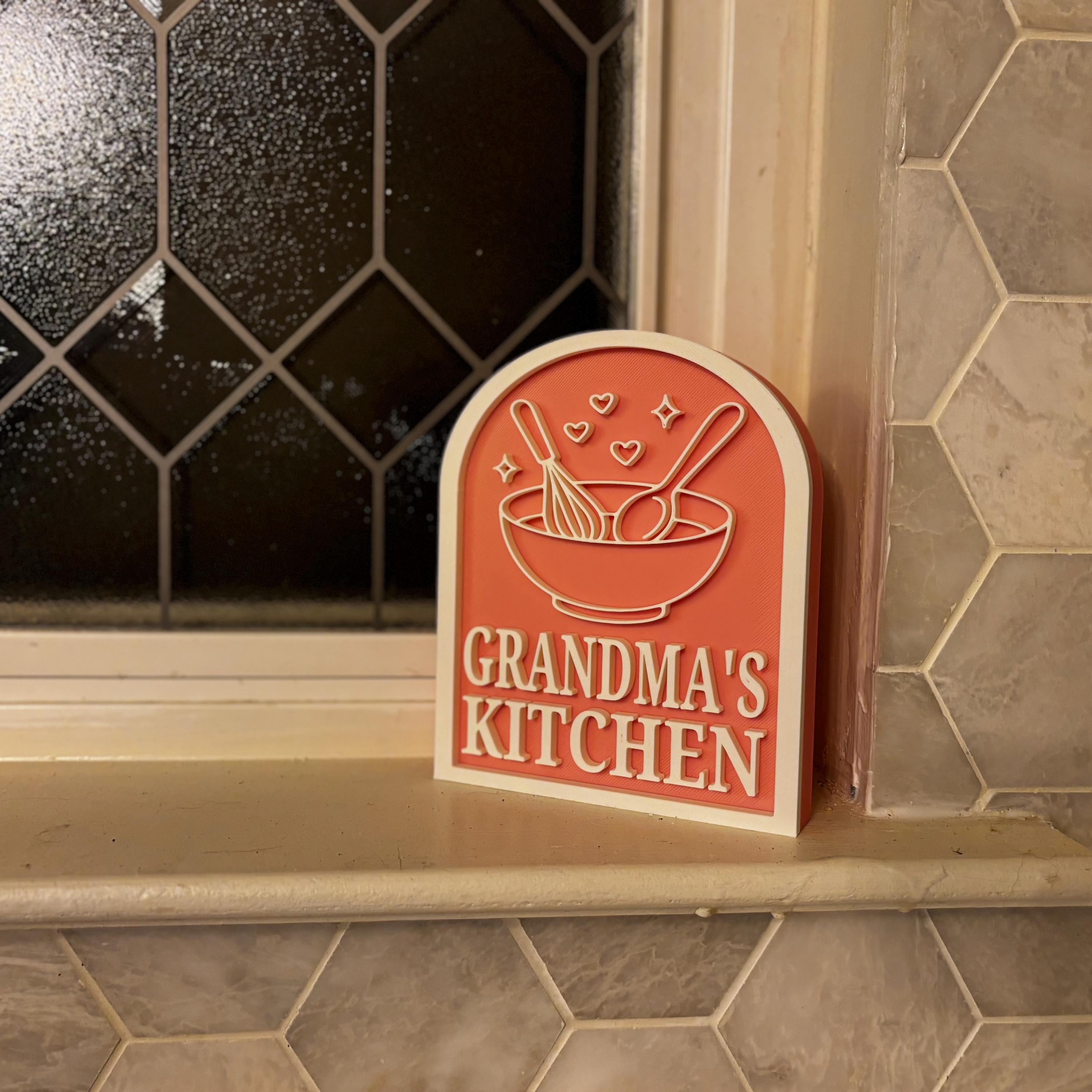 Personalized Kitchen Sign, Custom Sign for Shelf, Countertop Decor, Gift for Family Chef, Cooks Gift