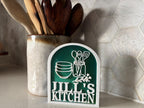 Personalized Kitchen Sign, Custom Sign for Shelf, Countertop Decor, Gift for Family Chef, Cooks Gift