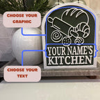Personalized Kitchen Sign, Custom Sign for Shelf, Countertop Decor, Gift for Family Chef, Cooks Gift