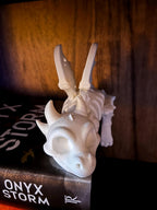 Skeleton Bookshelf Dragon: Limited Edition for Halloween, Fourth Wing Empyrean Series, Bookish Decor for Bookies, Booktok, Dead, Death