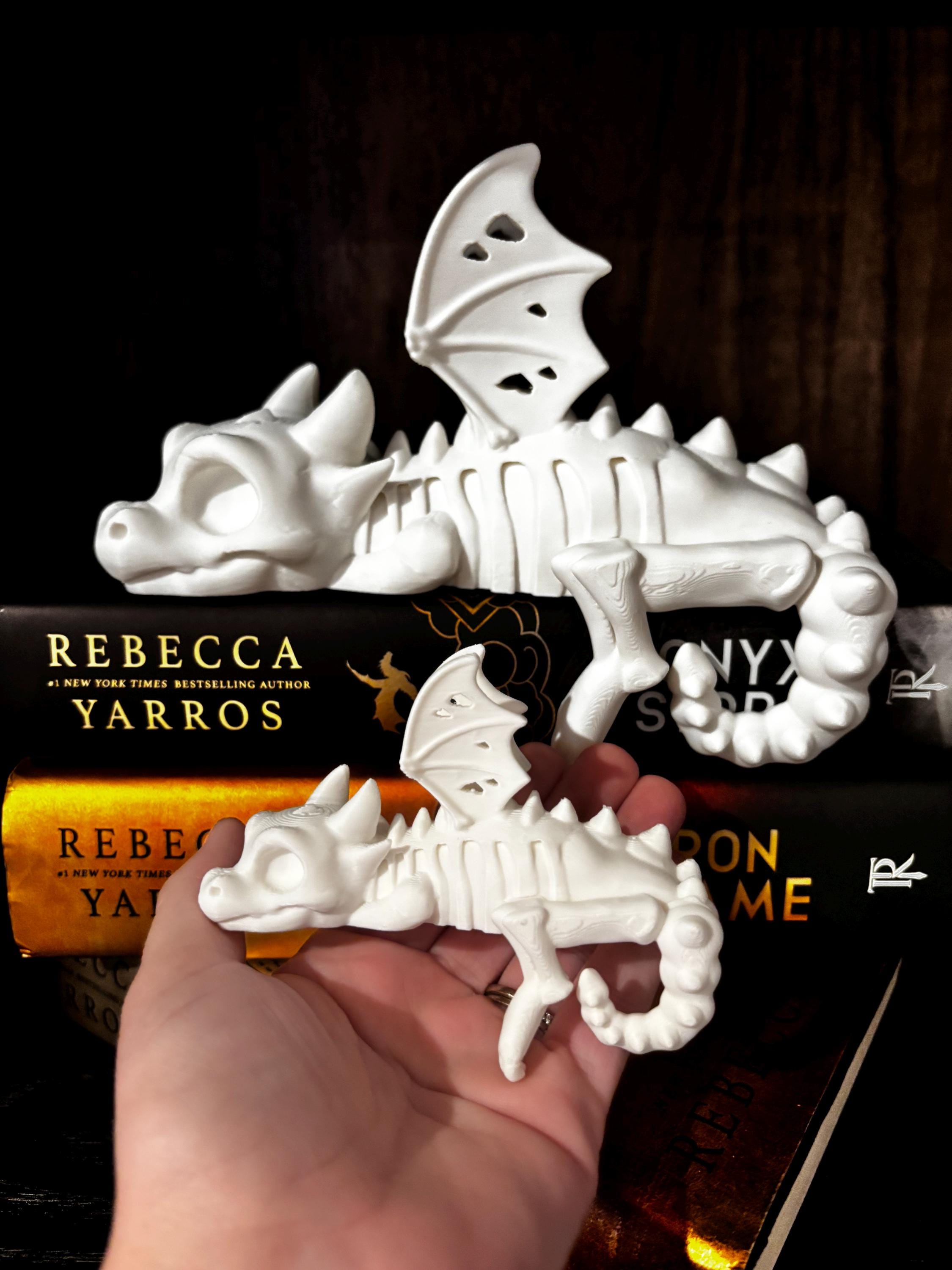Skeleton Bookshelf Dragon: Limited Edition for Halloween, Fourth Wing Empyrean Series, Bookish Decor for Bookies, Booktok, Dead, Death