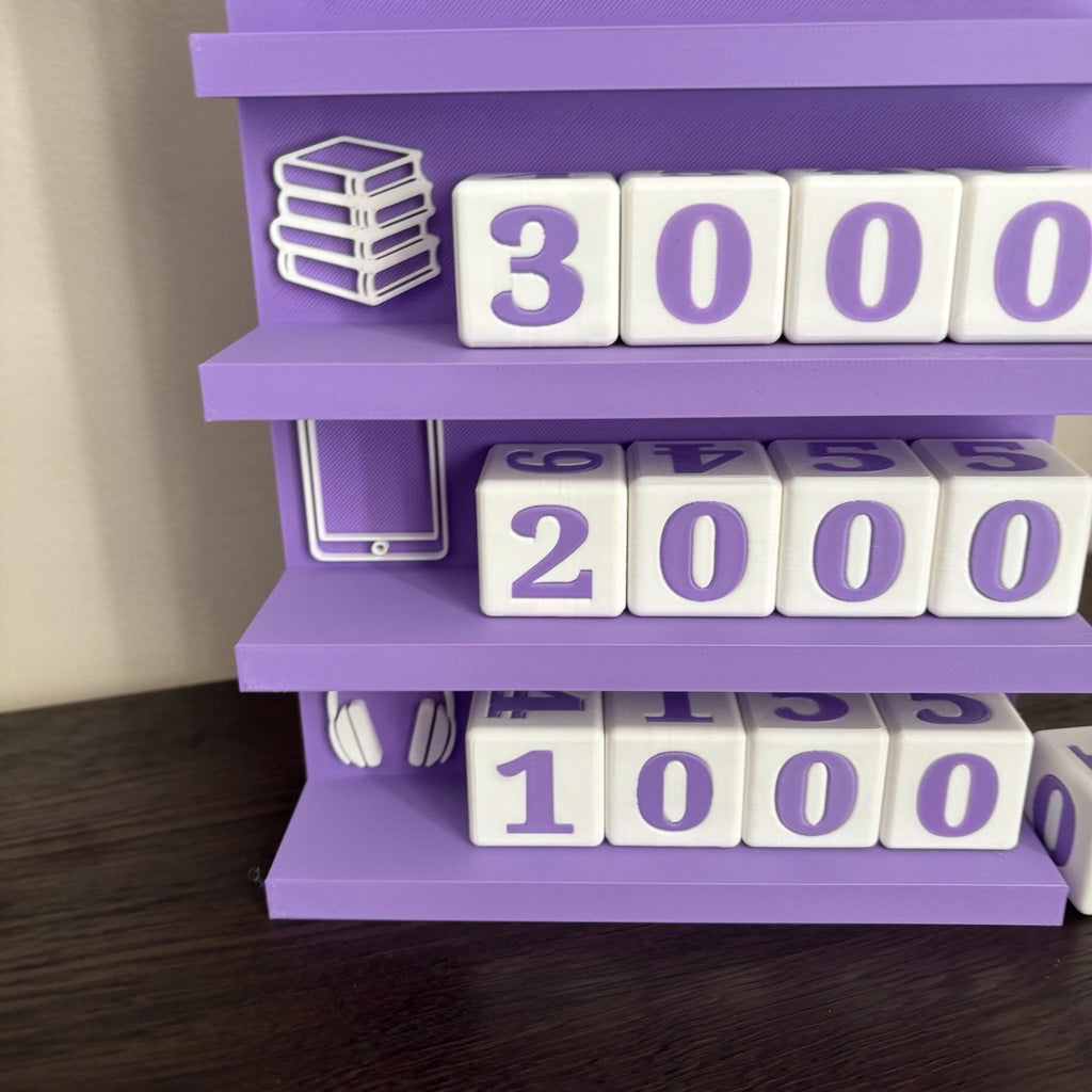 The Ultimate Library Tracker: Count Physical, E-reads, and Audiobooks - Bookworm Decor with Dice - Track your Progress, for Book Lovers