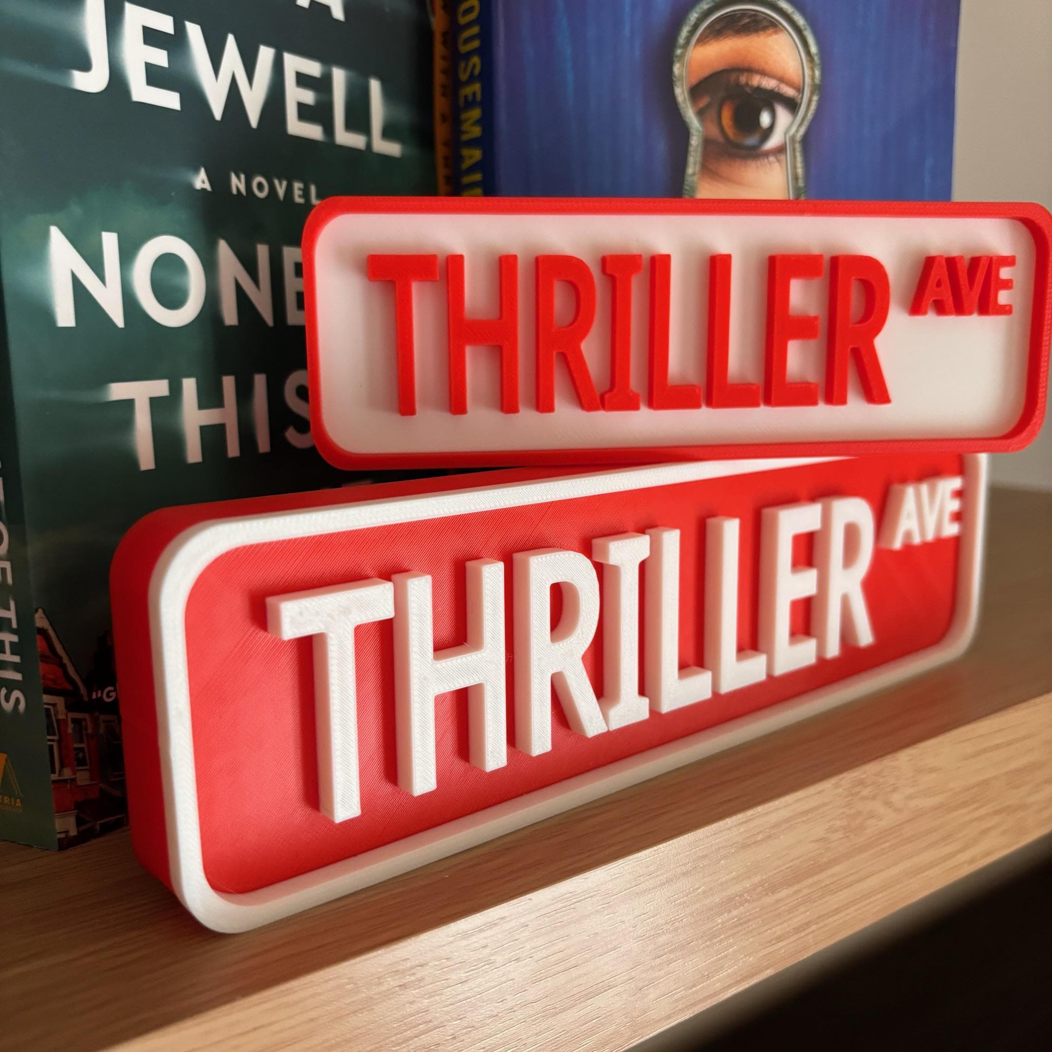 Thriller Ave Street Sign: You Choose Colors & Sizes | 3D Printed Library Decor __etsy:8139261119