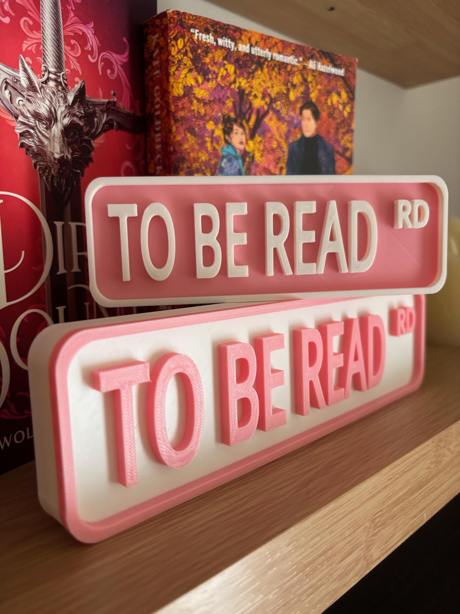 To Be Read Rd TBR Street Sign: You Choose Colors & Sizes | 3D Printed Library Decor __etsy:8139251473