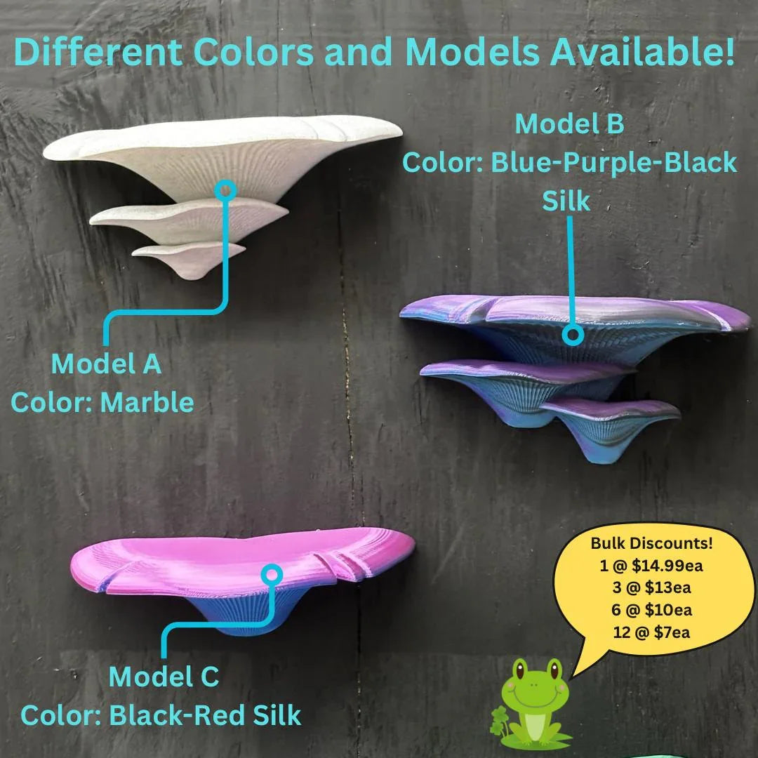 Whimsical Mushroom Floating Shelf | Shelves for Fantasy Room Wall Decor and Storage / Organization