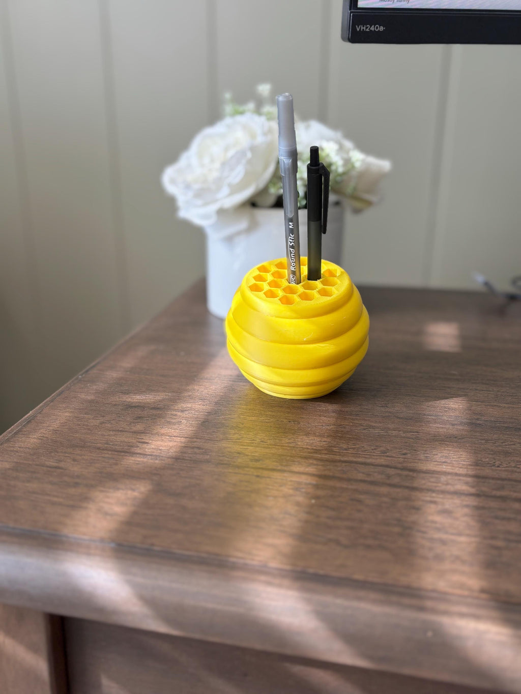 Beehive Organizer | Multi-purpose Cute Hexagon Pen, Brush, Paint / Art Supplies Holder for Desk or Shelf | Custom Colors __etsy:6682007246