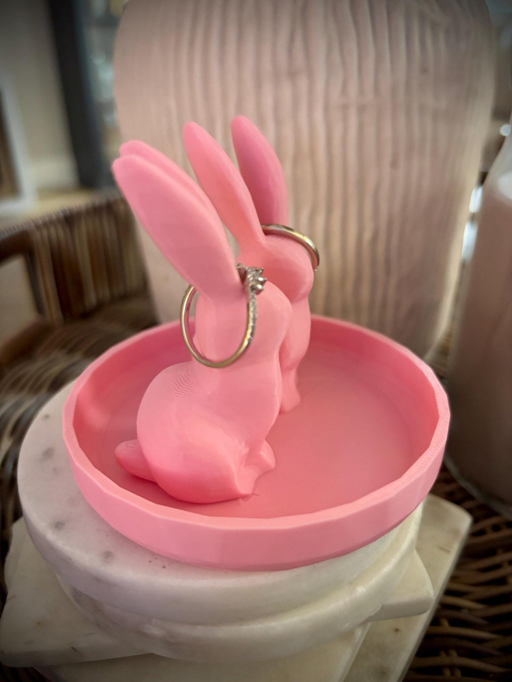 Bunny Ring Holder | Jewelry Dish & Organizer | Cute Ring Tree | Engagement Gift | Bohemian | Minimalistic Design | Easter Gift __etsy:6718124348