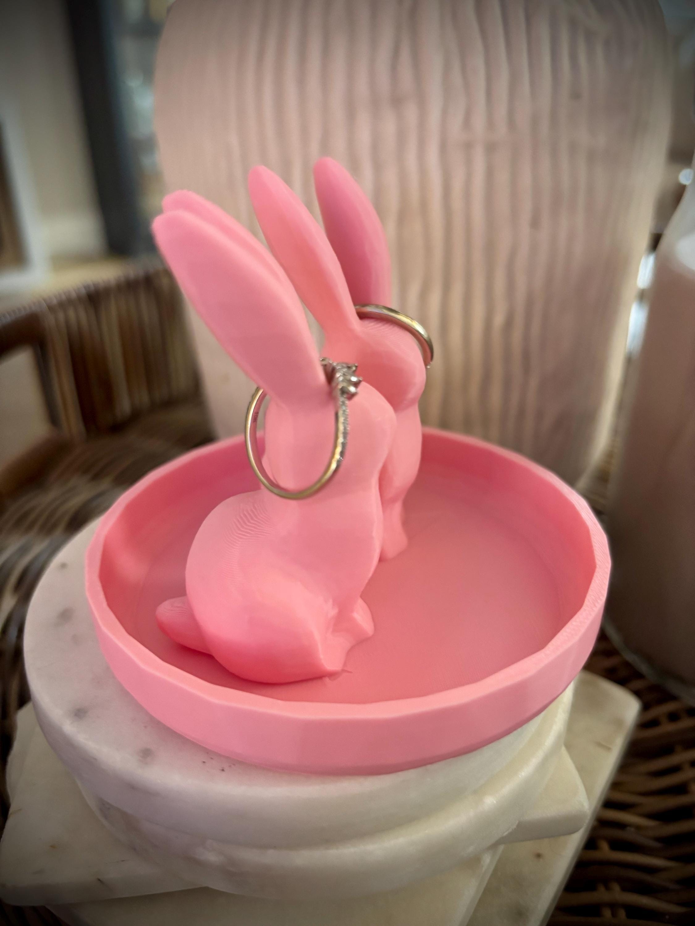 Bunny Ring Holder | Jewelry Dish & Organizer | Cute Ring Tree | Engagement Gift | Bohemian | Minimalistic Design | Easter Gift __etsy:6718124348