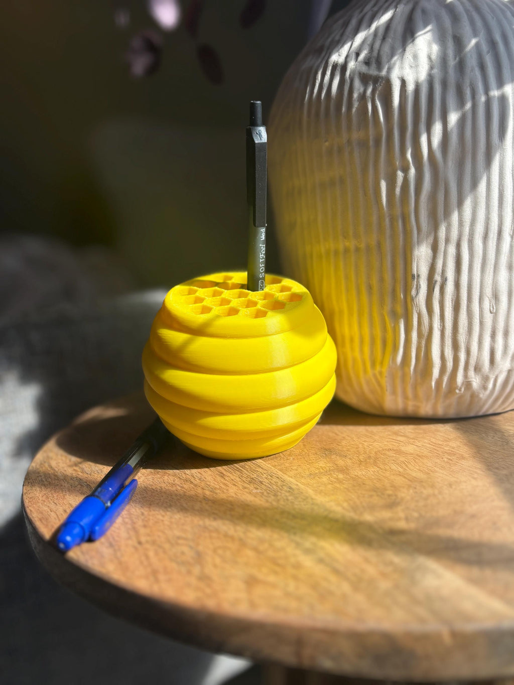 Beehive Organizer | Multi-purpose Cute Hexagon Pen, Brush, Paint / Art Supplies Holder for Desk or Shelf | Custom Colors __etsy:6730036817