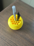 Beehive Organizer | Multi-purpose Cute Hexagon Pen, Brush, Paint / Art Supplies Holder for Desk or Shelf | Custom Colors __etsy:6730040603